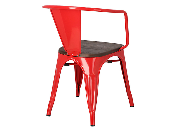 krzesło czerwony/sosna szczotkowana Paris Arms Wood, 152211