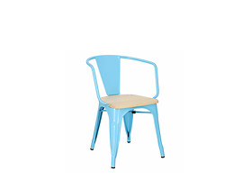 krzesło niebieski/sosna naturalna Paris Arma Wood