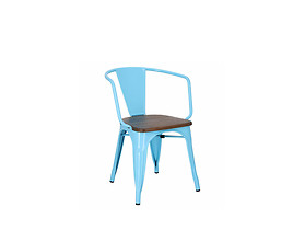 krzesło niebieski/sosna orzech Paris Arma Wood