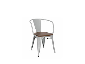 krzesło szary/sosna orzech Paris Arma Wood