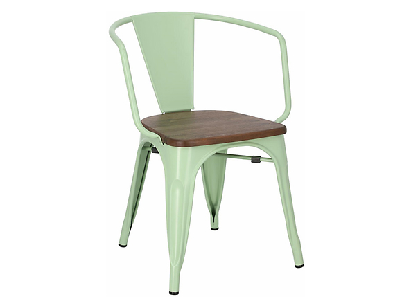 krzesło zielony/sosna orzech Paris Arma Wood, 152289