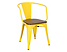 krzesło żółty/sosna orzech Paris Arma Wood, 152313