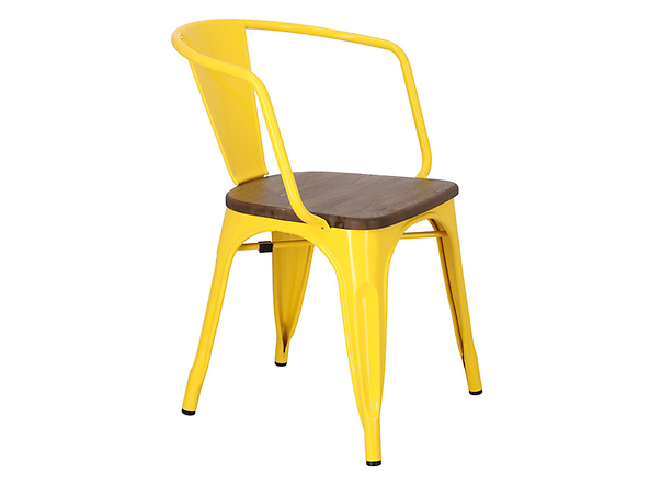 krzesło żółty/sosna orzech Paris Arma Wood, 152315