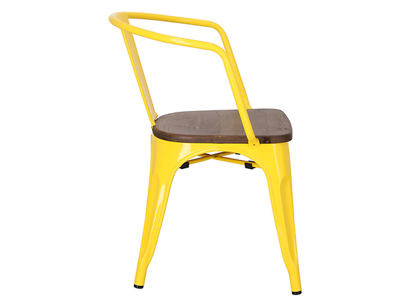 krzesło żółty/sosna orzech Paris Arma Wood, 152316