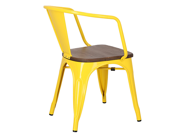 krzesło żółty/sosna orzech Paris Arma Wood, 152317