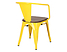 krzesło żółty/sosna orzech Paris Arma Wood, 152318