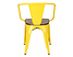 krzesło żółty/sosna orzech Paris Arma Wood, 152319