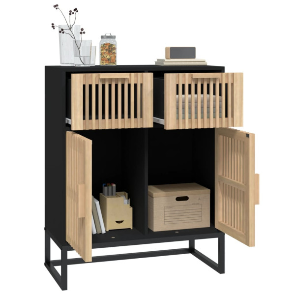 Komoda Czarny 60 x 30 x 75 cm Materiał drewnopochodny vidaXL, 1530562