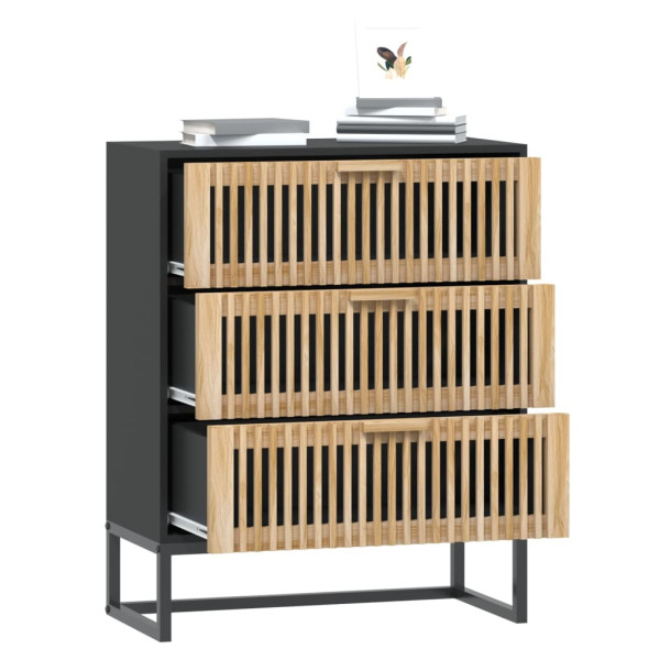 Komoda Czarny 60 x 30 x 75 cm Materiał drewnopochodny vidaXL, 1530584
