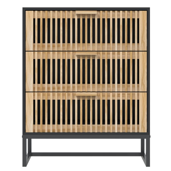 Komoda Czarny 60 x 30 x 75 cm Materiał drewnopochodny vidaXL, 1530585