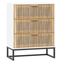 Komoda Biały 60 x 30 x 75 cm Materiał drewnopochodny vidaXL