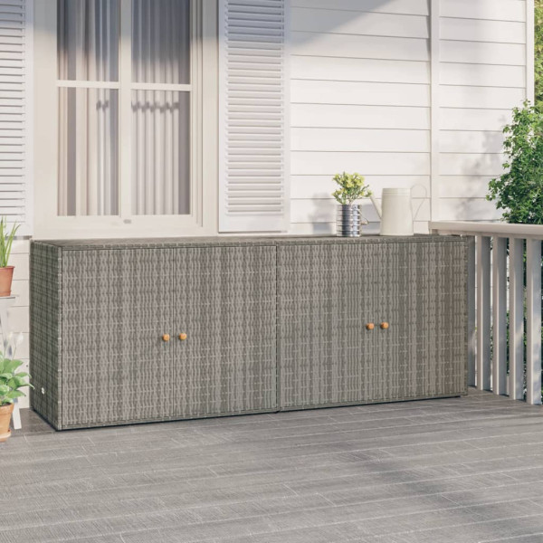 Szafka do przechowywania Szary 198 x 55.5 x 80 cm Polirattan vidaXL, 1531020