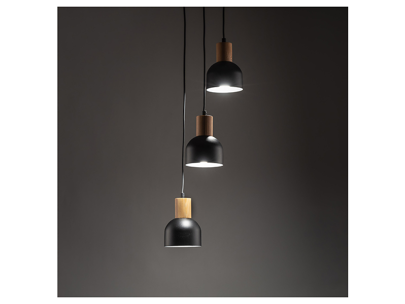 Lampa wisząca Cairo 3-punktowa metalowa czarna, 1594975