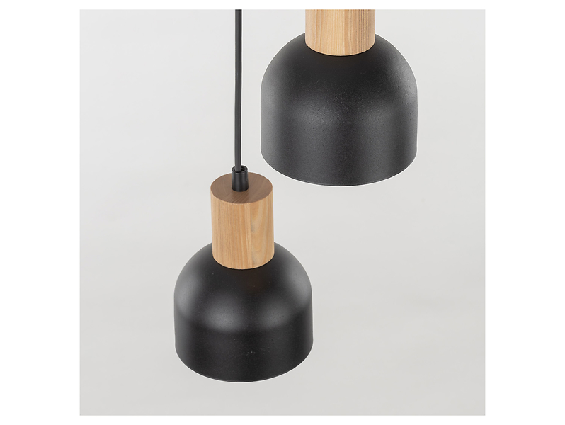 Lampa wisząca Cairo 3-punktowa metalowa czarna, 1594979