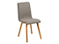 Inny kolor wybarwienia: zestaw 2 krzeseł Arosa tapicerowane jasnoszare