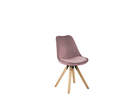 zestaw 2 krzeseł różowy velvet Dima
