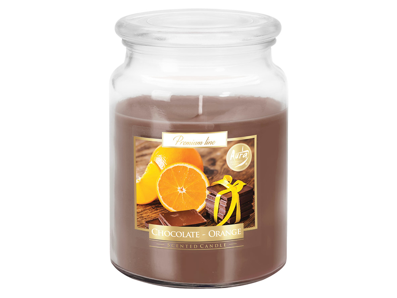 świeca w słoiku czekolada z pomarańczą, 165850