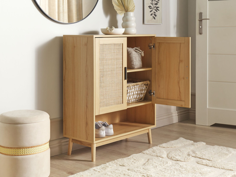 Szafka dwudrzwiowa rattan plecionka boho, 1688105