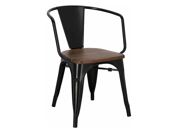krzesło czarny/sosna orzech Paris Arms Wood, 168962