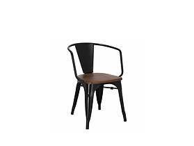 krzesło czarny/sosna orzech Paris Arms Wood