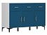 Inny kolor wybarwienia: komoda Modeo 150 cm z 3 drzwiami i 3 szufladami biały/błękit ciemny