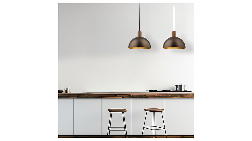 Lampa wisząca Oslo metalowa brązowa, 1779852