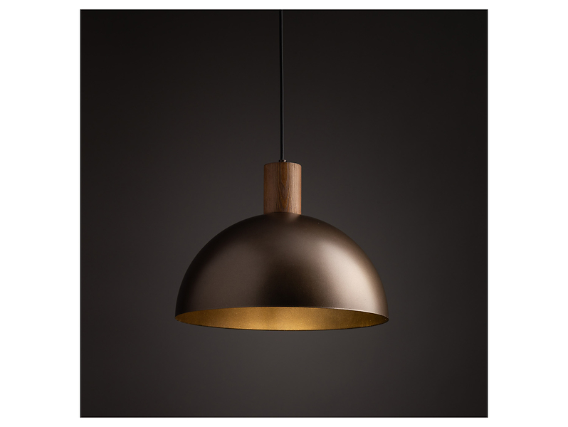Lampa wisząca Oslo metalowa brązowa, 1779855