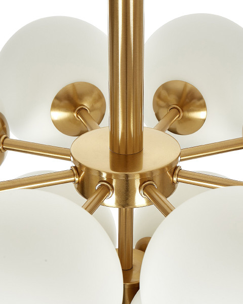 Lampa wisząca sufitowa 13-punktowa mosiężna, 1795579