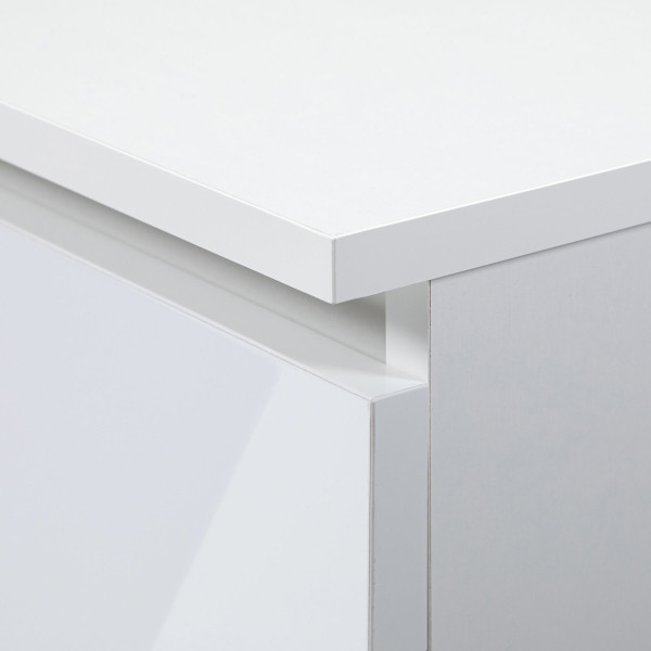 Komoda AKORD K120 Biała 120 cm Biały Połysk 120x40x77 cm, 1815666