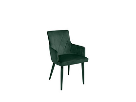 zestaw 2 krzeseł Merlot tapicerowanych welurowe zielone