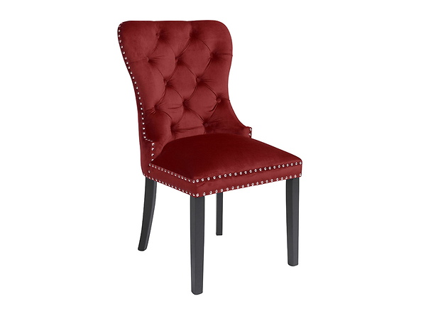 zestaw 2 krzeseł bordowy Charlot, Kolor wybarwienia bordowy/czarny, 184287