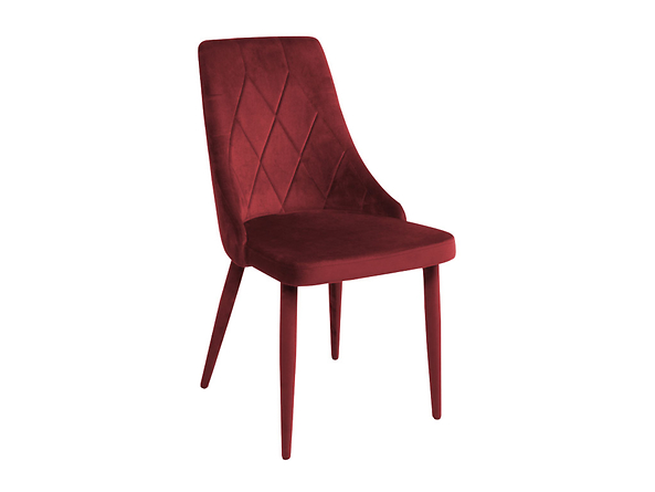 zestaw 2 krzeseł bordowy (nogi tapicerowane) Alvar, Kolor wybarwienia bordowy, 184299