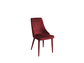 zestaw 2 krzeseł bordowy (nogi tapicerowane) Alvar