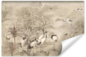 Fototapeta Żurawie w stylu retro 180x120cm