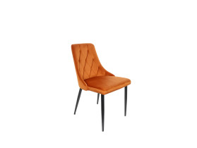 krzesło tapicerowane do jadalni Alvar pomarańczowe
