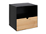 Inny kolor wybarwienia: szafka nocna Joliet z szufladą czarna/bambus