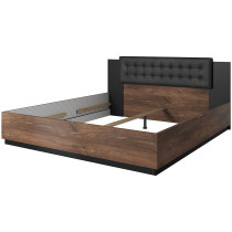 Łóżko 140x200 SELMA SG30 dąb flagstaf miedź / czarny