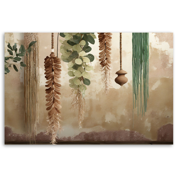 Feeby Obraz, Wiszące liście scandi boho 100x70, 1935094