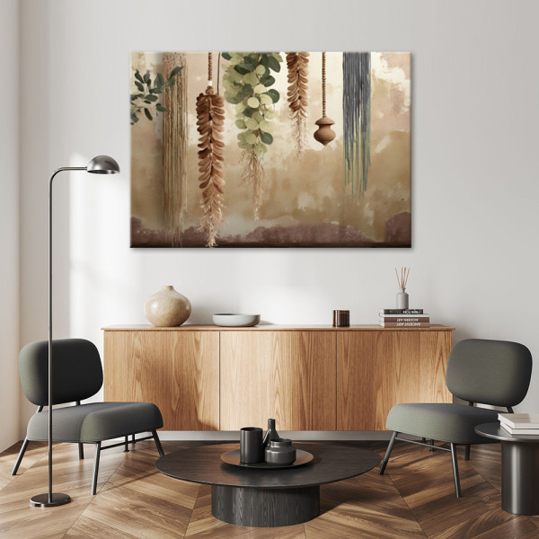 Feeby Obraz, Wiszące liście scandi boho 60x40, 1935543