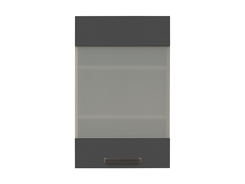 szafka kuchenna górna Semi Line 45 cm z witryną czarny wulkaniczny, 196068