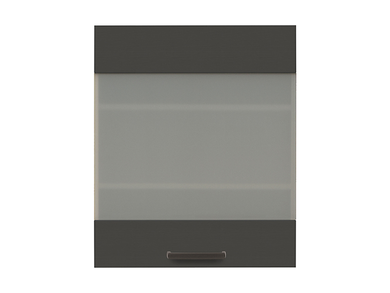 szafka kuchenna górna Semi Line 60 cm z witryną czarny wulkaniczny, 196080