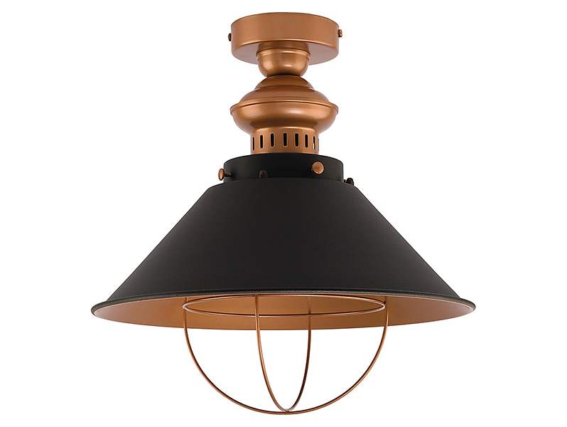 lampa sufitowa Garret stalowa czarno-miedziana, 202860