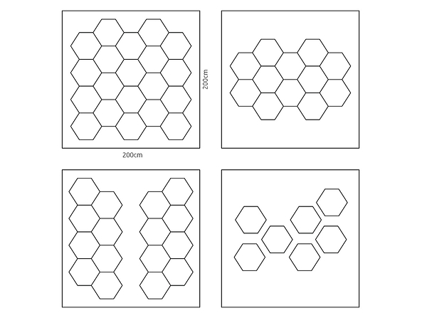 hexagon prawy 40x34,6 panel tapicerowany, 207476