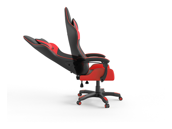 fotel gamingowy czerwono-czarny Modena, Kolor wybarwienia czerwony/czarny, 208355