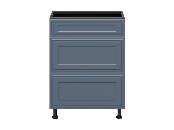 szafka dolna z szufladami Verdi, Kolor korpusów czarny, Kolor frontów mistyczny mat, 212666