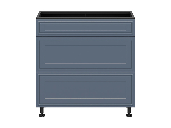 szafka dolna z szufladami Verdi, Kolor korpusów czarny, Kolor frontów mistyczny mat, 212672