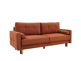 sofa trzyosobowa Torent rozkładana pomarańczowa