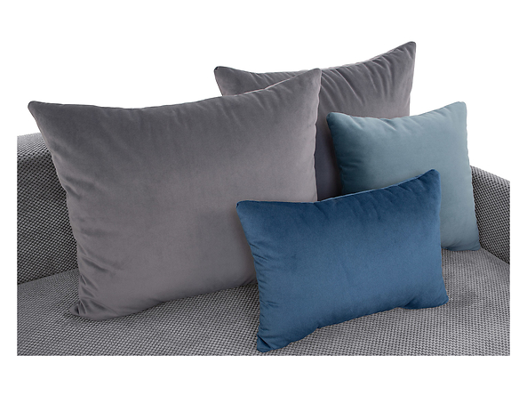 sofa Wow, Tkanina Solo 262 Blue/ Kronos 5 Blue/ Solo 266 Grey/ Dot 95 Grey, 215154