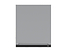 szafka górna z okapem Iris, Kolor korpusów szary grenola, Kolor frontów ferro, 215717