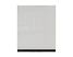 szafka górna z okapem Sole, Kolor korpusów biały alpejski, Kolor frontów jasny szary połysk, 215832
